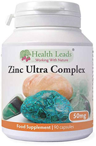 Zinc Ultra Complex 50mg 90 Capsules, Without Magnesium Stearate, Zinc contributes to the Normal Function of the Immune System & to the Maintenance of Normal Skin, Hair & Nails, Made in Wales