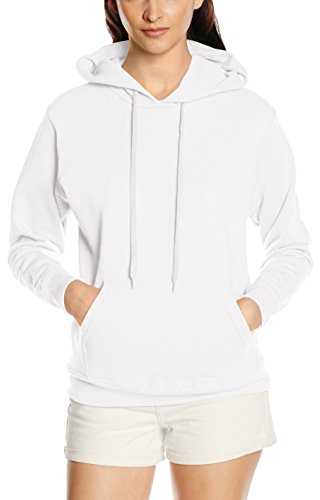 Fruit of the Loom Damen Kapuzenpullover Classic, Weiß , S