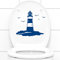 Grandora Wandtattoo WC Deckelaufkleber Leuchtturm I dunkelblau (BxH) 29 x 26 cm I Badezimmer Bad Toilette Sticker Aufkleber Wandaufkleber Wandsticker W1245