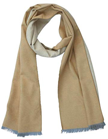 SEABRIGHT Schal 100% Seide Seidenflanell Seidenschal Flauschig Warm Dick SC-S-SD-1410S Beige Creme