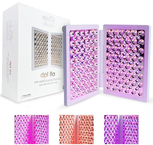 ReVive Lux Collection dpl IIa LED Light Therapy Panel, Medical-Grade Blue & Red Light Therapy for Face Wrinkles, Easy at Home Acne Tools, LED Face Mask Alternative
