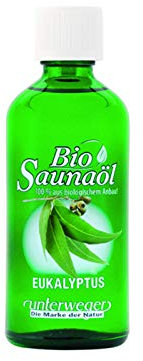 Unterweger Huile de sauna bio à l'eucalyptus 100 ml avec huiles essentielles pures (AT-BIO-301)