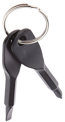 Negras 2 Llaves Destornillador De Acero Inoxidable De Deporte Al Aire Libre Llavero Herramienta De Bolsillo