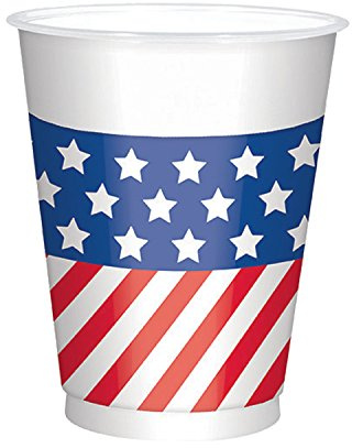 (PKT) 4th July USA Plastic Cups 473ml (25 pk)