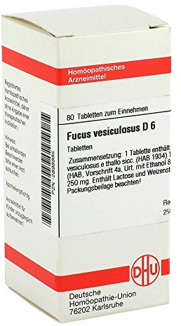 DHU Fucus vesiculosus D6 Tabletten, 80 St. Tabletten