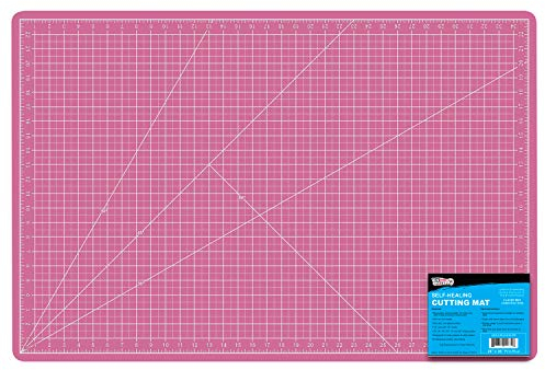U.S. Art Supply 61.0 cm x 91.4 cm Selbstheilende Schneidematte 5-lagig - Doppelseitige Rosa/Blau Bastelmatte, rutschfeste Schneidematten für Basteln, Nähen, Quilten, Scrapbooking