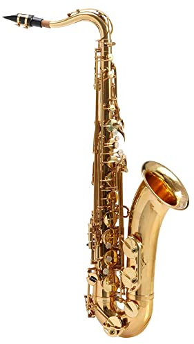 Classic Cantabile Winds TS-450 Bb Tenorsaxophon (Messing, klarlackiert, Hoch-Fis-Klappen, ergonomische Klappenmechanik)