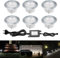 Treppen Bodeneinbaustrahler 6er Set, IP67 Wasserdicht Terrassen Einbaustrahler Ø60mm Aussen LED Bodeneinbauleuchten, DC 12V 1.5W LED Einbaustrahler für Küche Garten Treppen Balkon Terrasse, Kaltes Weiß