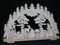 Rudolphs Schatzkiste Schwibbogen mit Waldmotiv mit Jäger Tieren und Beleuchtung BxHxT 50x32x7cm NEU Lichterbogen Fensterbogen Spitzbogen Erzgebirge Seiffen Weihnachten Licht Holz Dekoration