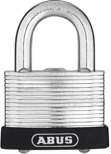 ABUS Vorhangschloss 41/45 - 45mm Laminierter Stahl mit Eterna Beschichtung | Bügel aus gehärtetem Stahl, 5-Stift Präzisionszylinder, inklusive 2 Schlüssel, extreme Korrosionsbeständigkeit für draußen
