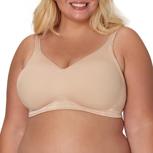 PLAYTEX Womens 18 Hour Seamless Smoothing Full Coverage Us4049 with 2-Pack Option Bras, Nude, 46DDD US
