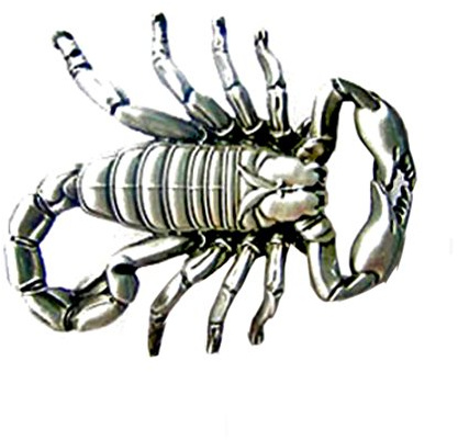 Piratenladen Buckle - Skorpion - 3 D - Antik Silber - Gürtelschnalle