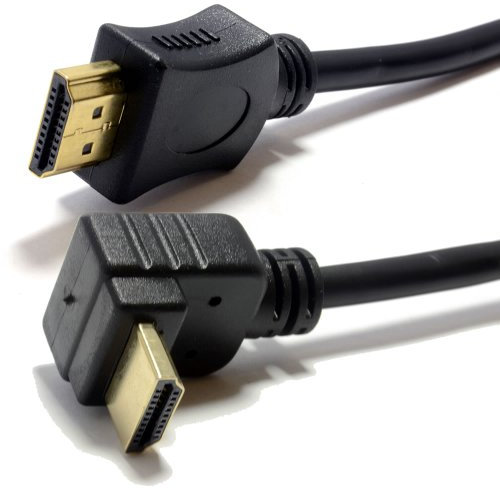 kenable Right Angle HDMI Lead to Straight Plug High Speed 1080P TV Cable 3m [3 metres]