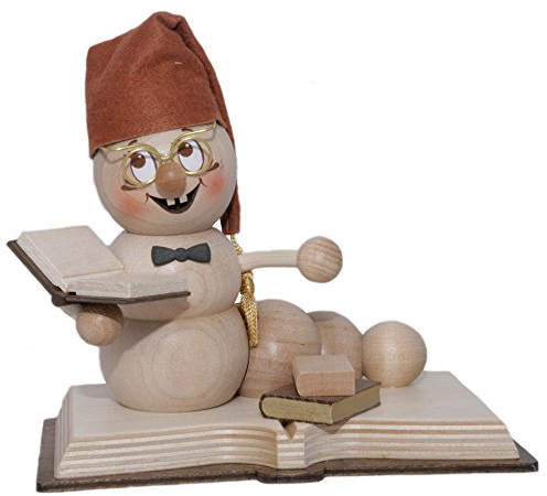 Kuhnert Räuchermann Räucherwurm Bücher-Rudi 13 cm 37000