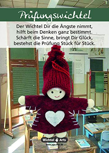 Wichtel Arts Prüfungswichtel Glücksbringer,15 x 10.5 x 2.7 cm, Farblich Sortiert