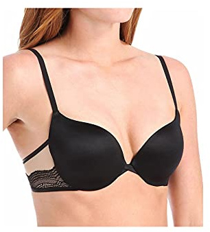 Maidenform Underwire Demi, Best Push-Up Bra with Wonderbra Technology, Smoothing Lace-Trim with Push-Up Cups