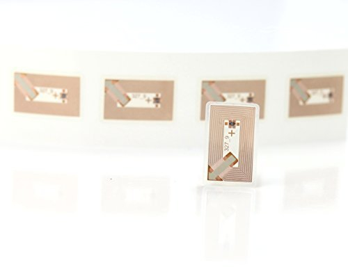 NFC Tag Sticker Midas 12 mm x 19 mm, 180 Byte, kompatibel mit allen nfc-fähigen Smartphones, 5 Stück in transparent, optimal für Geräte-/ Profilsteuerung (Wlan, Bluetooth, SMS, Telefonanruf per NFC)