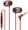 Soundmagic E10C In-Ear Isolating Earphones with Mic, High-Performance Sound, Deep Bass, Noise Isolation, Durable Metal Build, Compatible with iPhone, Android, PC, & Tablet - Black/Red