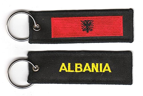 Schlüsselanhänger Albanien Anhänger Fahne Flagge NEU