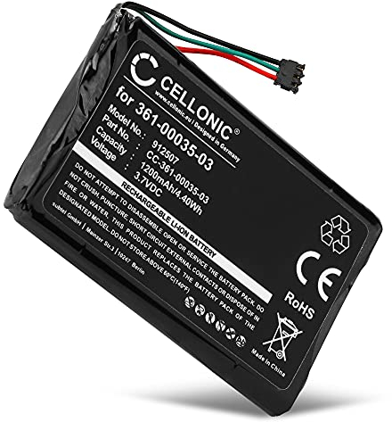 CELLONIC, Batterie GPS Compatible avec Garmin Edge 810, Edge Touring Plus, nüvi 2495LMT (1200mAh, 3.7V) Batterie de Remplacement 361-00035-03