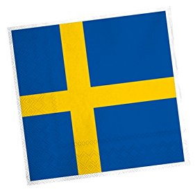 Everflag Party-Servietten Schweden Flagge