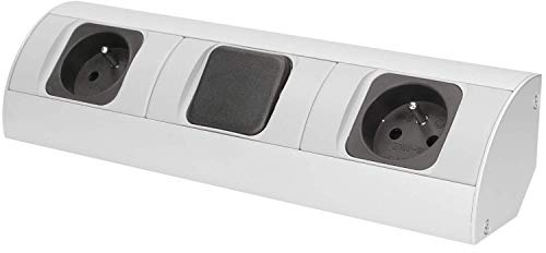 ORNO AE-1304 Presa di corrente ad angolo cucina con interruttore - 3680W 16A - Presa di corrente francese a 2 pieghe tipo E