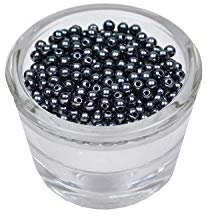 200 Perlen 4mm dunkel blau/Navy 370 // Kuststoff Bastelperlen Drahtsterne Wachsperlen Perlenkette