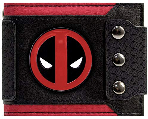 Marvel Deadpool Badge Triple bottoni Nero portafoglio
