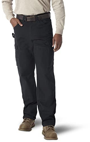 Wrangler Men's Ranger Work Utility Pants, Black, 44W x 34L