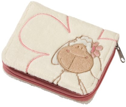 NICI 34423 - Geldbeutel Jolly Rosa Plüsch 12 x 9.5 cm, Cream