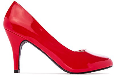 Andrés Machado - Damen Elegante Lackleder Pumps mit 9,5 cm Absatz - AM422 - Damen Sommer High Heels - Kleines Modell - Rotes Lackleder Größe EU 40