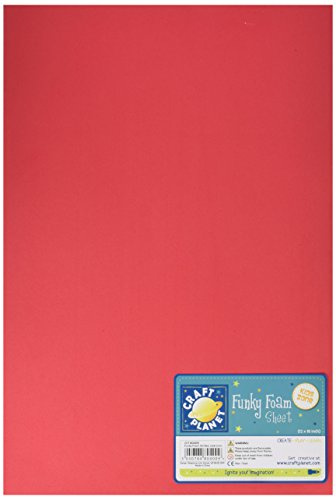Craft Planet 12x18 inch Funky Foam - Red