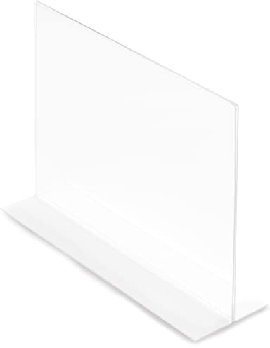 Deflecto Tischaufsteller Classic Image, gerade, A5, Querformat, 210 x 150 x 73 mm, glasklar, doppelseitige Präsentation, Menükartenhalter, Werbeaufsteller