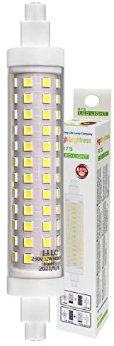 Long Life Lamp Company J118 LED Replacement Energy Saving Security & Pir Flood Light Bulb R7s 118mm LED 12w Cool White 6000k