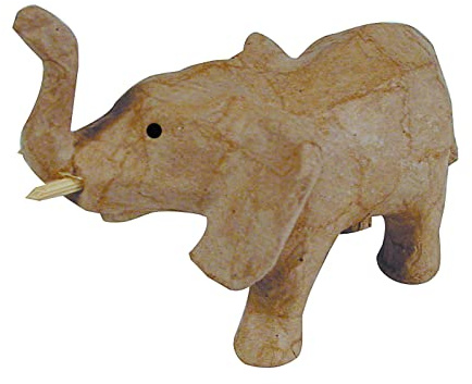 Décopatch AP607O Träger XS aus Pappmaché, mini Elefant, 11 x 5 x 8 cm, zum Verzieren