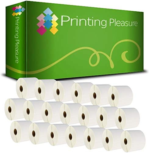 Printing Pleasure 20x Compatible Zebra 76mm x 51mm Thermique Directe Papier Étiquettes (1000 Étiquettes par rouleau) pour Zebra, Toshiba, Citizen, Eltron, Orion, UPS