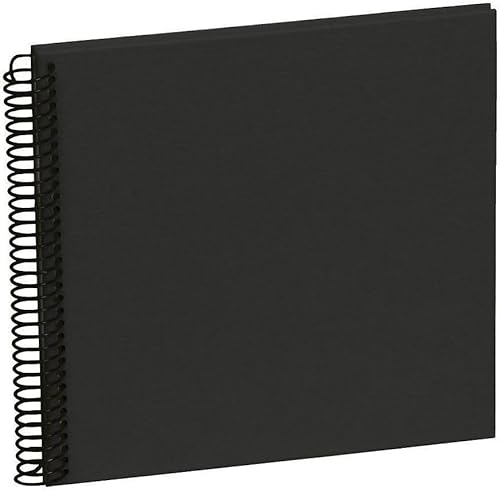 Semikolon 354872 Spiral Album Piccolino - 17 x 17 cm - Fotoalbum, 20 Seiten schwarz, Spiral-Fotobuch, black schwarz