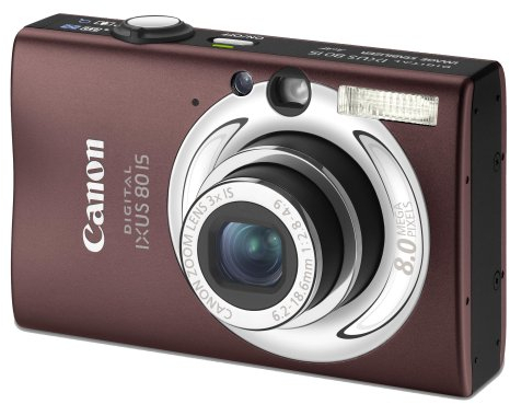 Canon Digital IXUS 80 IS Digitalkamera (8 Megapixel, 3-fach opt. Zoom, 2,5 Display, Bildstabilisator) braun