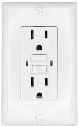 RV Designer S801, Doppia presa GFCI con piastra di copertura, bianco, AC Electrical