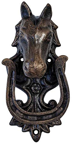 aubaho Antik Stil Türklopfer Pferd Pferdekopf Türbeschlag Tür Horse doorknocker