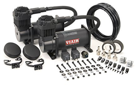 VIAIR 380C Dual Air Compressor for Air Suspension (2 Pack) 12V Continuous Duty Cycle Compressor for Air Tanks, Bags, Air Horns 200 PSI (Stealth Black)