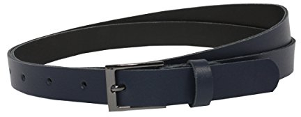 Vascavi Ledergürtel echt Leder, Made in Germany, 2 cm breit und ca. 0.25 cm stark, Gürtel, Hüftgürtel, Jeansgürtel, (90 cm Gesamtlänge 100 cm, Dunkelblau)