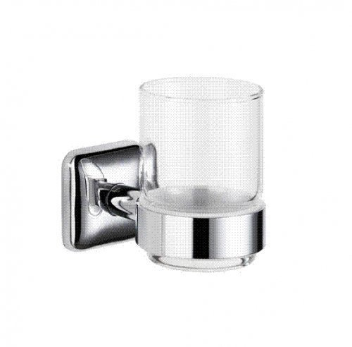 AVENARIUS - Serie 300 Glashalter mit Glas Zahnputzbecher mit Halterung verchromt