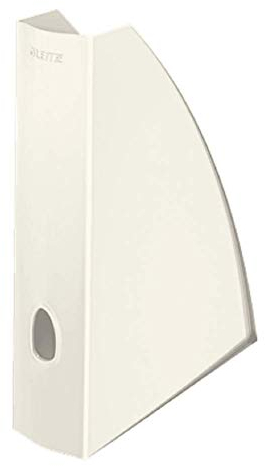 Leitz Stehsammler, A4, 6er Pack, Zur Aufbewahrung von Dokumenten und Zeitschriften, Mit Griffloch, Weiß, WOW, 52771001