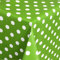 Wachstuch Wachstischdecke Gartentischdecke Tischdecke Größe wählbar Punkte Grün Eckig 140 x 210 cm abwaschbar