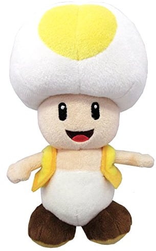 Super Mario All Star Collection Yellow Toad, 8-Inch Plush …