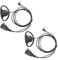 COODIO 2 x Radio Cuffia 1-Pin a Forma di D Microfono con Auricolare Headset la Sicurezza e Bodyguard per Motorola TLKR Ricetrasmittente PMR