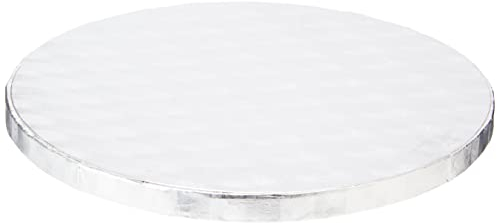 PME CBR841 Round Cake Board 8 / 20 cm, 11 mm Thick, Cardboard, Silver