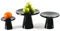 Edle Design Etagere aus schwarzem Marmor als Servierplatte oder Kuchentellerfür die Festtafel Marmor Teller Durchmesse 31cm x Hoch 21cm