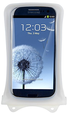 MaxsimaTec - WHITE Waterproof Case for Large Smartphones - iPhone 6, 5, 5S, 4, 4S, 3G, 3Gs Samsung Galaxy S4, S3, HTC